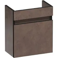 Brauer Joy Edge Fonteinonderkast 39,5x21,6cm MFC Zwarte Kanten - Rechtsdraaiend - Erosion - 8720359388018 - Wastafels, Fonteinen, Fonteinonderkasten