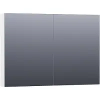 Brauer Impress Spiegelkast 99x70cm MDF 2 Deuren - Mat Wit - Spiegels, Spiegelkasten - 8720359344687