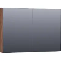 Brauer Impress Spiegelkast 99x70cm MFC 2 Deuren - Forest Cacao - Spiegels, Spiegelkasten - 8720359344762