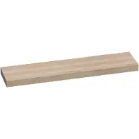Brauer Creek Topblad Vrijhangend 198,6x50cm - Massief Eiken - Lamellen Eiken Wit - Badkamermeubels, Wastafelbladen - 8720359347893