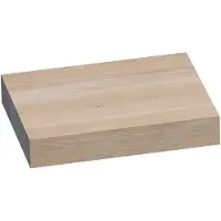 Brauer Creek Topblad Vrijhangend 59,6x50cm - Massief Eiken - Lamellen Eiken Wit - Badkamermeubels, Wastafelbladen - 8720359348043