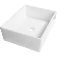 Brauer Ice Opzetwastafel 48x38cm Keramiek Wit - 8720359355379 - Rechthoekig - Wastafels, Opzetwastafels