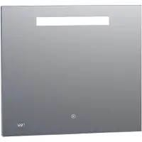 Brauer Quartz rechthoekige spiegel met verlichting 80x70cm