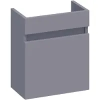 Brauer Joy Fonteinonderkast 39,5x21,6cm MDF - Rechtsdraaiend - Mat Grijs - 8720359370648 - Wastafels, Fonteinen, Fonteinonderkasten