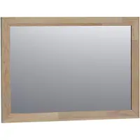 Saniclass Natural Wood spiegel 100x70x1.8cm rechthoek vingerlas zonder verlichting Grey Oak