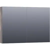 Brauer Impress Spiegelkast 99x70cm MFC 2 Deuren - Driftwood - Spiegels, Spiegelkasten - 8720359369314