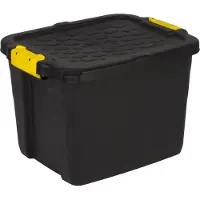 Strata Opbergbox 42 liter, model HW443, zwart/geel
