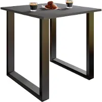 VCM XonaU eetkamertafel 80x50 antraciet, zwart.