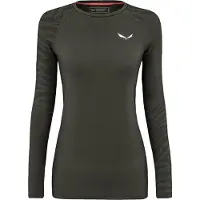 Salewa - Women's Cristallo Warm AMR L/S Tee - Merino-ondergoed 38, grijs