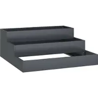 vidaXL Plantenbak Antraciet 90 x 90 x 35 cm Koudgewalst staal