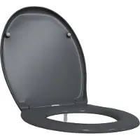 vidaXL Toiletbril Antraciet 47 x 37 x 4 cm Duroplast