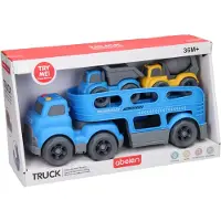 Lobbes Transporter Werkvoertuigen met Geluid - Blauw