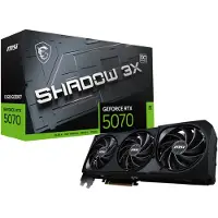 MSI NVIDIA GeForce RTX 5070 12G SHADOW 3X OC - Videokaart - 12GB - GDDR7 - PCIe 5.0 - Triple Fan