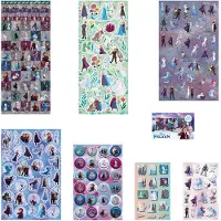 Totum Disney Frozen super sticker set XL 7 vellen - speelgoed meisjes vanaf 3 jaar - creatief knutselen stickeren met Anna en Elsa
