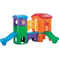 Step2 Clubhouse Climber Speeltoestel met 2 glijbanen | XXL speeltoren / speelhuis van kunststof voor kinderen