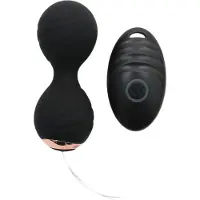 Rimba - Cannes - Oplaadbare Vagina Balletjes met Afstandsbediening - Zwart