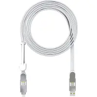 Rolling Square inCharge XL 6-in-1 snellaadkabel - 3 meter - White