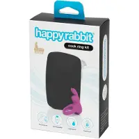 Happy Rabbit - Vibrerende penisring met opbergdoosje - siliconen - paars