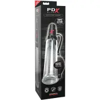 PDX Elite - 2-in-1 penispomp en masturbator in één (transparant)
