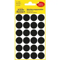 Avery Markeringspunten Ø 18 mm, zwart 3003 - 8 stuks