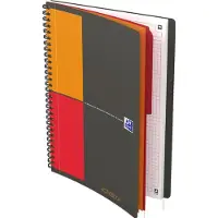Oxford Power Oxford International Activebook, 80 pagina's, DIN B5, vierkant, met marge, Optik Paper, dubbele spiraalbinding