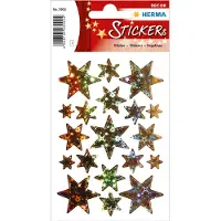 Herma Stickers ster 6-puntig, goud, hologram - 10 stuks
