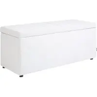 Beliani OREM - Ottomaan-Wit-Polyester