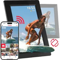 Silvergear Digitale Fotolijst met WiFi - Frameo App - 10.1 Inch HD - Touchscreen - Foto's en Video's - Fotokader - Digitaal Fotolijstje - Digital Photo Frame - Fotolijsten - Cadeaus voor Hem - Zwart -