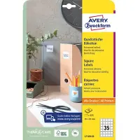 Avery QR-code etiketten L7120-25 (N/A ),Wit, Vierkant, 875 stuk(s), Permanent hechtend