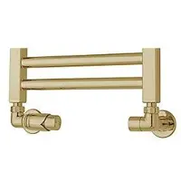 TVS Design Plus radiator aansluitset 221 haaks goud gepolijst