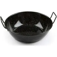 Gerimport Wokpan Honda 28 Cm Rvs/bijenwas Zwart