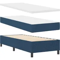 vidaXL Boxspringbed met hoofdeinde Blauw 80 x 200 cm Stof
