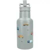 Kidzroom Sweet Cuddles - Schoolbeker en Drinkfles - 350ml - Stainless Steel - Auto's - Groen