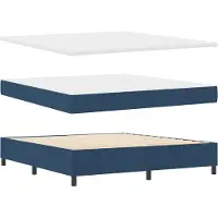 vidaXL Boxspringbed, blauw, 180 x 200 cm, bekleding van stof en houtvezel