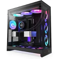 NZXT PC-behuizing H9 FLOW RGB+ 2025 Mid-tower Zwart met zijpaneel en voorpaneel van gehard glas