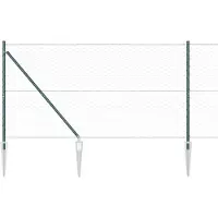 vidaXL zeshoekig gaasgek met palen 50 x 1,2 m PVC-Coated Staal Groen