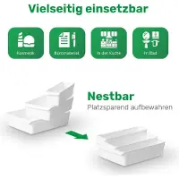 Novaliv Koelkastset van 2 organizers Koelkast Klein + Middel BPA-vrij Keukenorganisatie Keukenorganizer Koelkastorganizer Voedselveilige flessenorganizer Opbergvak Koelkastvak