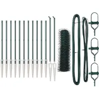 vidaXL zeshoekig gaasgek met palen 25 x 0,5 m PVC-Coated Staal Mesh