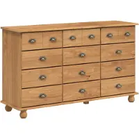 vidaXL Ladeblok ASKIM Bruin 79 x 40 x 133,5 cm Massief grenenhout