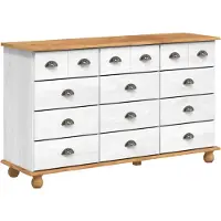 vidaXL Ladeblok ASKIM Wit 79 x 40 x 133,5 cm Massief grenenhout