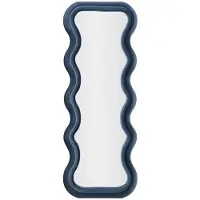 Mauro Ferretti WANDSPIEGEL EMILY BLAUW FLUWEEL CM 60X6X160