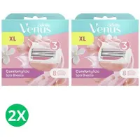 Gillette Venus Comfortglide Spa Breeze Scheermesjes voor Vrouwen - 16 navulmesjes - Voordeelverpakking 2 x 8 stuks