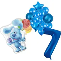 Amscan Blue's Clues ballonnen pakket - 60x63cm - Folie Ballon - 7 jaar - Themafeest - Verjaardag - Ballonnen - Versiering - Helium ballon