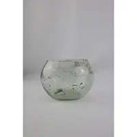 Mansion Atmosphere Vaas Bol Bubbel Glas 14x14x10cm Crème crème Keramiek Vaas
