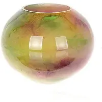 HBX natural living Vaas Afrara Dia 22cm H17cm Multi Geel geel Keramiek Vaas