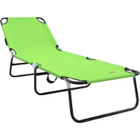vidaXL Opvouwbare zonnebed Groen 188 x 57 x 86,5 cm Polyester