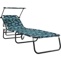 vidaXL Opvouwbare zonnebed Multikleur 190 x 57 x 81 cm oxford