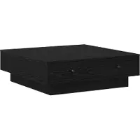 vidaXL Salontafel Zwart Eiken 90 x 90 x 28 cm Bewerkt hout