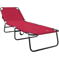 vidaXL Opvouwbare zonnebed Rood 188 x 57 x 86,5 cm Polyester