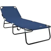 vidaXL Opvouwbare zonnebed Blauw 188 x 57 x 86,5 cm Polyester